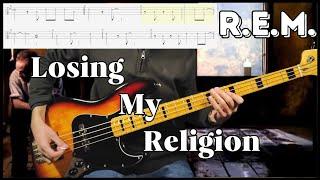 R.E.M. - Losing My Religion Bass Cover (With Tabs & Backing Track)