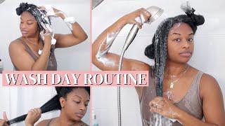 My Natural Hair Wash Day Routine After 2 Months Knotless Braids