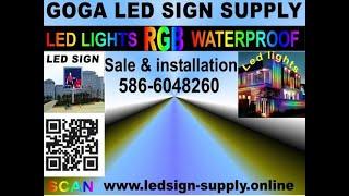 RGB led lights for storefront windows