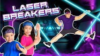 Break the Lasers! VIDEOGAME Workout | Funny Spy Exercise for Kids