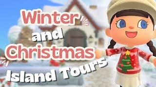 Touring Subscribers Islands | Winter Christmas Island Tours | ACNH Animal Crossing New Horizons