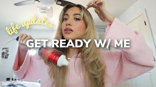 CHIT-CHAT GRWM  recovery update, mini haul & doing my hair!