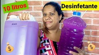  10 LITROS DE DESINFETANTE CASEIRO PARA O MÊS TODO ECONOMIZE MUITO DINHEIRO E PARE DE GASTAR