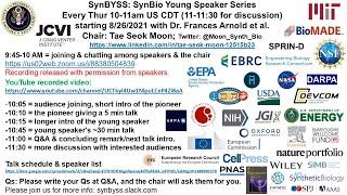 SynBYSS seminar with Prof. Seth Rakoff-Nahoum at Harvard Medical School & Dr. Jae Sung Cho at MIT.