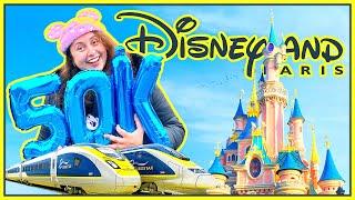 DAY Trip to DISNEYLAND PARIS! Celebrating 50,000 Subscribers! Annual Pass POP UP Surprises