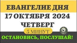 17 ОКТЯБРЯ ЧЕТВЕРГ ЕВАНГЕЛИЕ ДНЯ 5 МИНУТ АПОСТОЛ МОЛИТВЫ 2024 #мирправославия