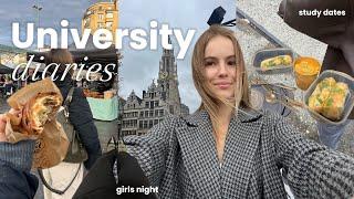 university diaries: study dates, trip to antwerp and girls night