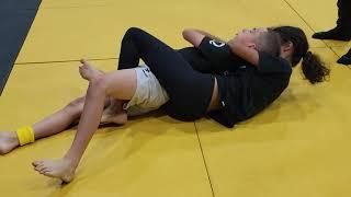 boy vs jiu jitsu girl, girl chokes, then submits boy.