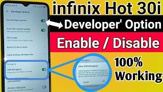 infinix hot 30i Developer option enable // Enable usb debugging