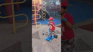 Oh no! Advik fell down  #shorts #awesomeadvik #trending #scooting #advik