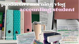 uni diaries : productive morning study vlog  | university accounting student