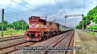 Very Aggressive 120 kmph WDM3D NJP SHATABDI attacks Chandanpur - INDIAN RAILWAYS