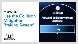 How to Use the Collision Mitigation Braking System™ (CMBS™)