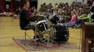 jake jones Waking the demon drum cover talent show