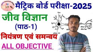 नियंत्रण एवं समन्वय ऑब्जेक्टिव क्वेश्चन || Niyantran Evam Samanvay Objective Question Class 10