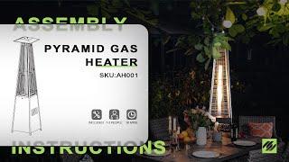 Nuu Garden® Outdoor 90 Inch Pyramid Propane Gas Heater | ASSEMBLY INSTRUCTIONS