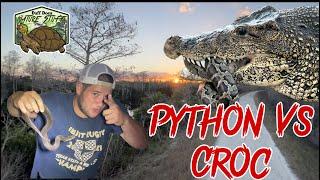 PYTHON VS CROCODILE!!!!! (with @ChandlersWildLife ) - duffdoesnaturestuff