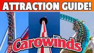 Carowinds ATTRACTION GUIDE! All Rides & Roller Coasters!