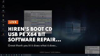 Hiren's Boot CD USB PE x64 bit Software Repair Tools Suite 2020 latest version 16.3 Best PC Com...