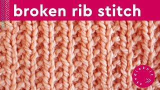 Broken Rib Stitch Knitting Pattern for Beginners (2 Row Repeat)