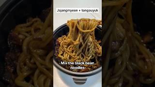 짜장면, 탕수육 세트 / korean food Jjajangmyeon (Noodles in blackbean sauce) shorts