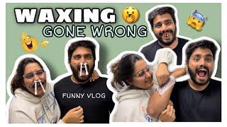 WAXING ON HUSBAND GONE WRONG 🫣| WATCH TILL THE END | HE SCARED ME  | FUNNIEST VLOG | NACH ️