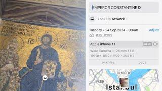 The Enigmatic EMPEROR CONSTANTINE IX MOSAIC at Hagia Sophia Grand Mosque #hagiasophia #Istanbul