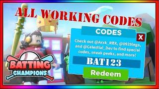 All Working Batting Champs Codes | ROBLOX Batting Champions