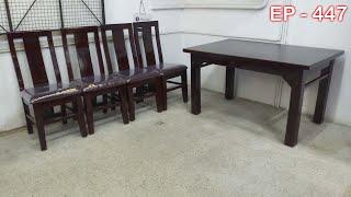 4 seated solid wooden dining table design & idea | EP.447 | sri mari furniture | sri maari furniture