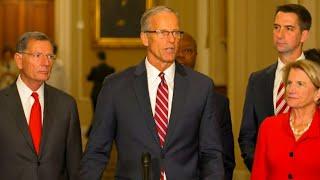 John Thune speaks after Republicans choose him as next Senate majority leader