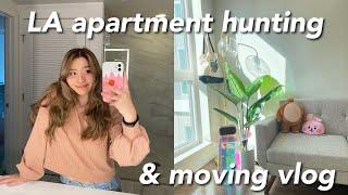 living alone (again) | apartment hunting in LA (w/ rent prices) & moving vlog