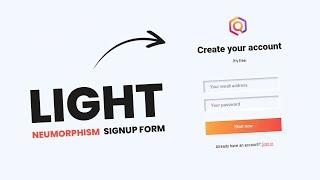 How To Make Neumorphism Registration Form With HTML/CSS | DesignTorch