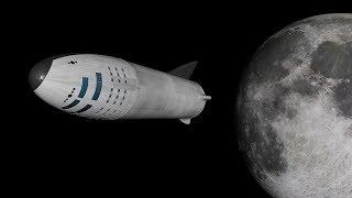 SpaceX BFR Moon Landing