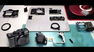 Canon PowerShot G10. replacing the LCD, flash, rear cover window, and cleaning the CCD sensor.