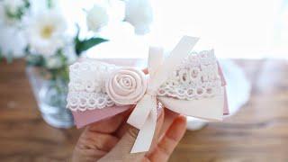 에일린리본공예DIY417 리본으로 장미접기 레이스로 예쁜 리본핀을 만들기 handmade diy ribbon rose craft tutorial