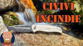 Civivi Incindie in Ivory G10 and Damascus