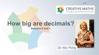 Maths with Dr Nic: How big are decimals