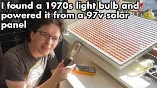 Garbage Day 01: I found a vintage 1970s light bulb in the trash, and power it from a solar panel.