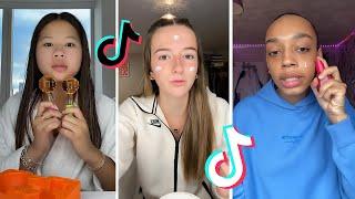 Makeup Tutorial Tiktok Compilation - GRWM  ( Get Ready With Me ) ️(Skincare, Makeup, Outfits) 945