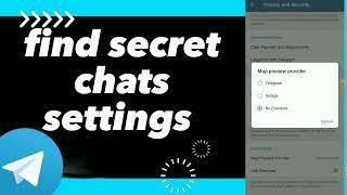 How To Find Secret Chats Settings On Telegram App 2024