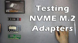 Testing M.2 NVME SSD to PCIe Adapters X1, X4, X16 With Samsung 970 Evo Plus
