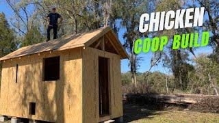 Building the roof on our gigantic chicken coop!