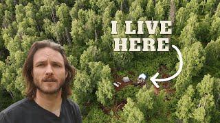 A Slice of Life Alone in a Canvas Tent (Tour of My Setup) - Off Grid in Alaska┃EP7┃I Live Here