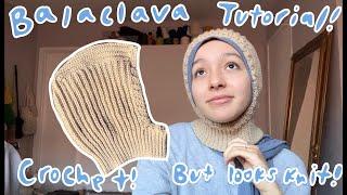 super easy beginner friendly crochet Balaclava Tutorial! (looks knit!)