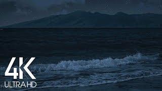 8 HOURS Tropical Beach at Night - 4K UHD - Relaxing Waves Sounds for Sleep