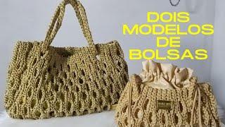 BOLSA DE CROCHE MODELO PRAIA - CATARINA  AULA COMPLETA #cursocroche #bolsacroche #modacrochê