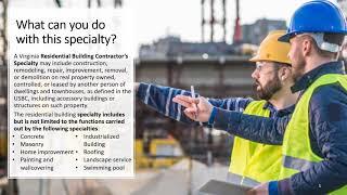 What can you do with a Residential Building Contractor's License (RBC)