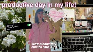 8am PRODUCTIVE day in my life | living the simple life, summer routine, books and writing️