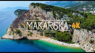 Makarska, Croatia  4k by drone - The heart of Makarska Riviera