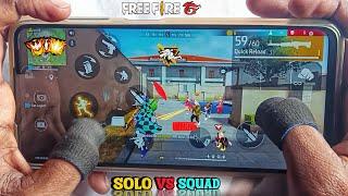 POCO X3 PRO : HANDCAM  SOLO VS SQUAD FREE FIRE GAMEPLAY